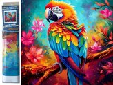 Diamantové malování - Papoušek Ara 30 x 40 cm