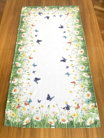 Vzorovaný ubrus - běhoun na stůl SPRING BUTTERFLY 50x100 cm Mybesthome