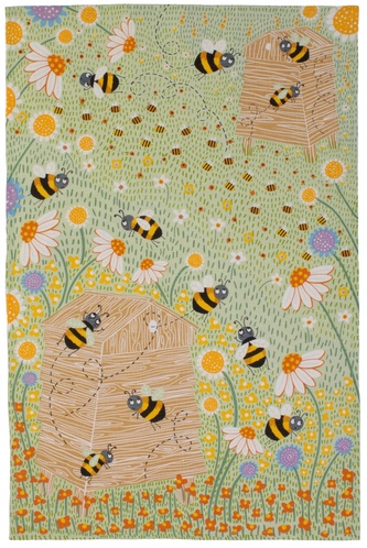 Kuchyňská utěrka Daisy Bees Green