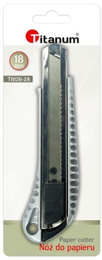 Nóż segmentowy 18 mm aluminiowa prowadn. 369058, Titanum