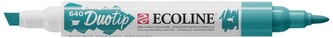 Marker dwustr. okr./ścięty Ecoline Duo Bluish Green 640, Talens
