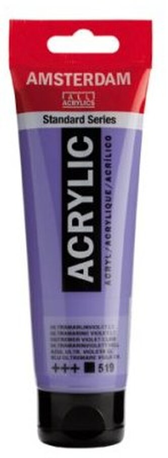 Farba akrylowa nr 519 fiolet ultramarynowy jasny (ultramarin violet light) 120 ml, Amsterdam