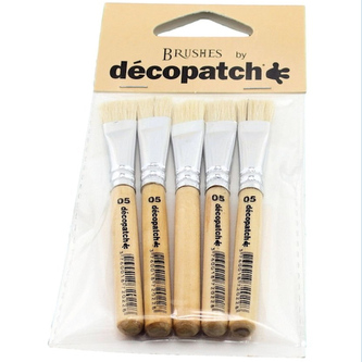Pędzle do kleju krótkie szczecinowe kpl. 5 x PC05 - 5 szt. PACKPC05O, Decopatch