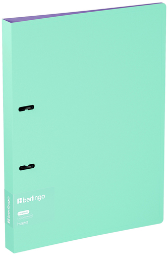 Segregator 2-ringowy Haze, 24mm, z wewnętrzną kieszonką, turkusowo-liliowy, Berlingo