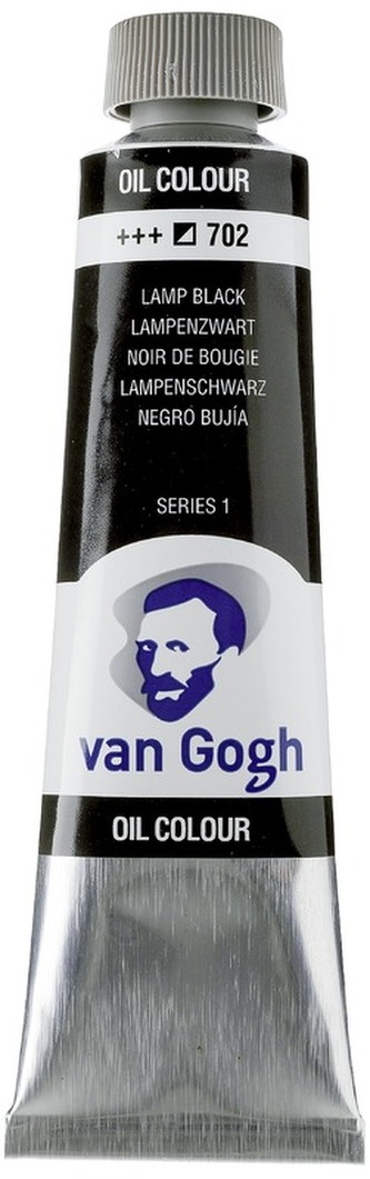 Farba olejna Van Gogh, 40ml Lamp Black 702, Talens