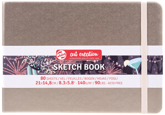 Szkicownik 21x14,8 metaliczny różowy Art Creation, Talens