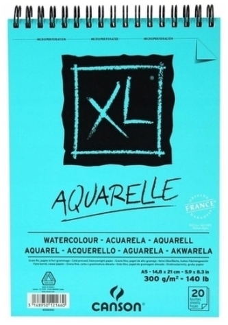 Blok do akwareli A5 20 k. 300g XL na spirali, Canson