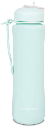 Bidon silikonowy 600 ml Pump Pastel Powder Mint Coolpack, Patio