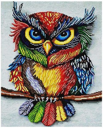 Mozaika diamentowa 40x50 Kolorowa Sowa PD4050222, iPicasso