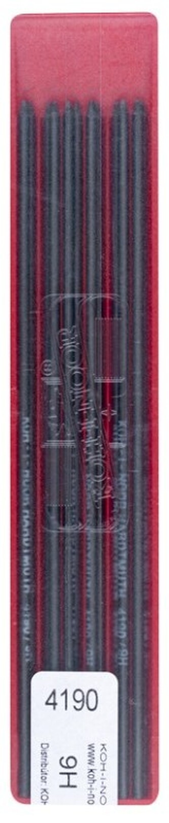 Grafity 2.0mm 9H op. 12 pręcików 4190, Koh-I-Noor Grafity 2.0mm 9H op. 12 pręcików 4190, Koh-I-Noor