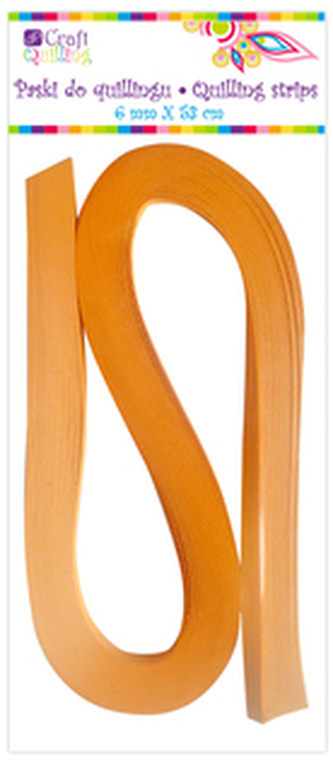 Paski do quillingu 6 mm - pomarańczowe, 100 szt, Dp Craft