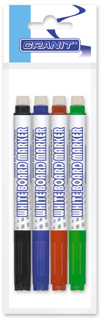Marker suchościeralny M415 z wycierakiem kpl. 4-kolory standardowe, Granit