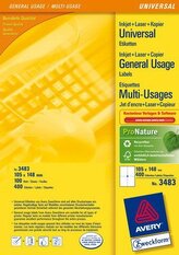 Etykiety 105 x 148 mm 4 x 100 ark. A4 3483, Avery