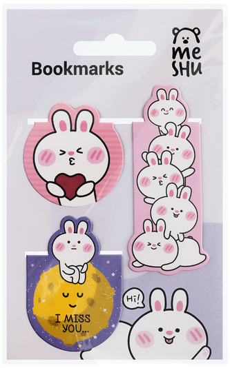 Zakładki magnetyczne do książek "Bubble bunny", 3szt., Meshu