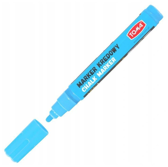 Marker kredowy do czarnych tablic końc. 4.5 mm niebieski pastelowy 292-14, Toma