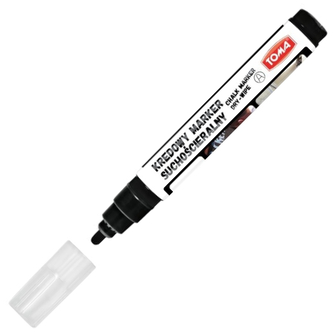 Marker kredowy suchościeralny 4,5mm czarny, Toma