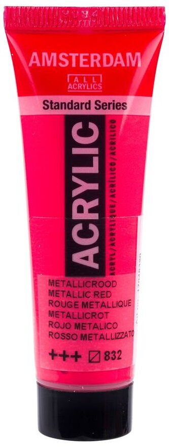 Farba akrylowa nr 832 metallic red, Amsterdam
