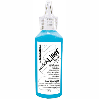 Farba konturowa Patchliner - kolor błękitny 20ml. LIT25, Decopatch