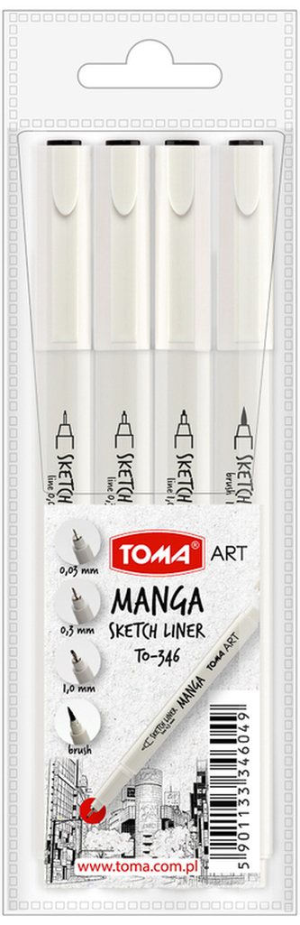 Cienkopisy Manga 0,03/0,3/1, Toma