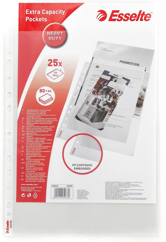 Koszulki A4 maxi 22x30cm 100 mic. 25szt Esselte