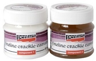 Lakier crakle do spękań delikatnych 2-składn. 2 x 50ml, Pentart