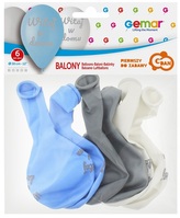 Balony Premium Witaj w domu, niebieskie, 12" op. 6 szt., GoDan