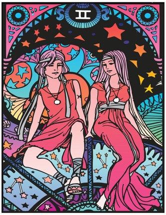 Kolorowanka welwetowa Zodiak Bliźnięta 29,7x21, Colorvelvet