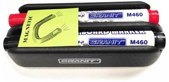 Markery suchościeralne kpl.-2-kol. + gąbka M460, Granit