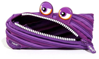 Piórnik z suwaka Wildlings fioletowy, Zipit