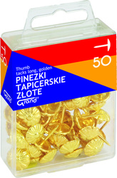 Pinezki tapicerskie złote 50szt. pud. plast., Grand