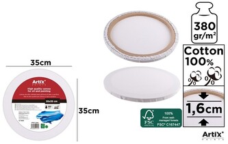 Podobrazie bawełniane okrągłe średnica 35cm 380g/m2 PP97-3535 Artix, Main Paper