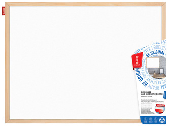 Tablica suchościeralno-magnetyczna 60 x 40 cm rama drewniana Classic, MemoBe