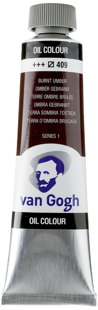 Farba olejna Van Gogh, 40ml Burnt Umber (Umbra palona) 409, Talens