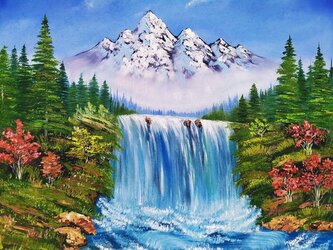 Diamantové malování Vodopád 30 x 40 cm