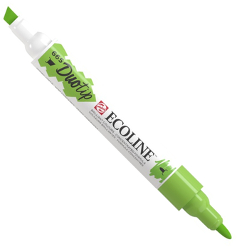 Marker dwustr. okr./ścięty Ecoline Duo Spring Green 665, Talens