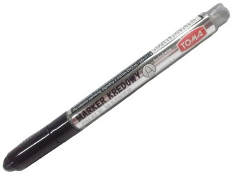 Marker kredowy z klipsem do czarnych tablic końc. 1.5 mm srebrny 293-96, Toma