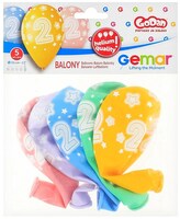 Balony Premium Hel z nadr. 2, 13" op. 5szt., GoDan
