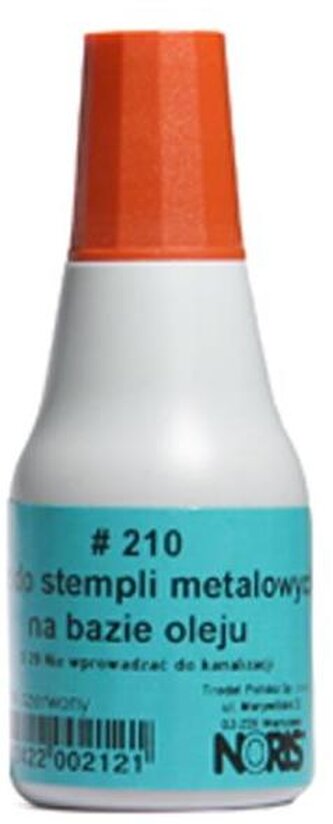 Tusz do stempli metal. czerw. 25ml, nr 210, Noris