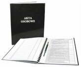 Akta osobowe ABCDE oprawa twarda z treścią czarna 339-145, Warta