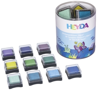 Poduszka do stempli Mini zest. 10 szt "Aqua", Heyda