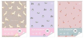 Blok rysunkowy A4 50 k 90g UV Cute Girl, Interdruk