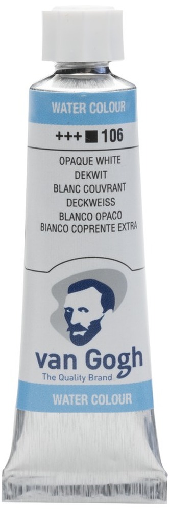 Farba akwarelowa Van Gogh 10ml White Extra Opaque 106, Talens
