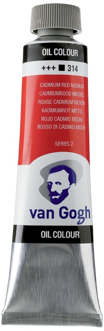Farba olejna Van Gogh, 40ml Cadmium Red Medium 314, Talens