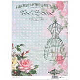 Papier ryżowy do decoupage 309 x 233 (342 x 247) mm TT001, Calambour