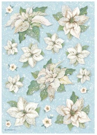 Papier ryżowy A4 Winter Tales Gwiazdy B.Drobne, Stamperia