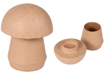 Pudełko w kształcie grzyba 7,5 x 7,5 x 9,5 cm z masy papierowej BT065C, Decopatch