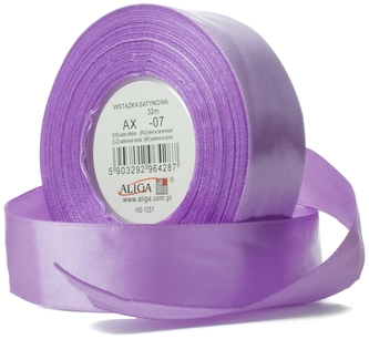 Wstążka satynowa 38mm/32m jasny fiolet  AX 38-07, Aliga
