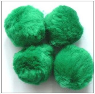 Pompony dekor. 50mm 8szt. ziel, 1550-26, Bluma Creative