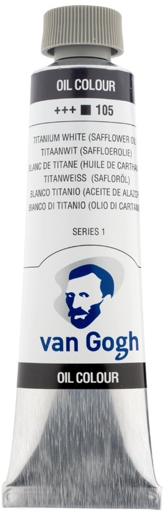 Farba olejna Van Gogh, 40ml Titanium White 105, Talens