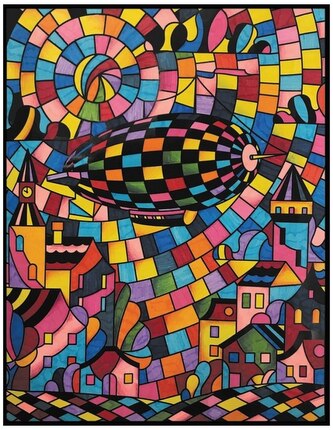 Kolorowanka welwetowa Sterowiec 47 x 35 cm, Colorvelvet